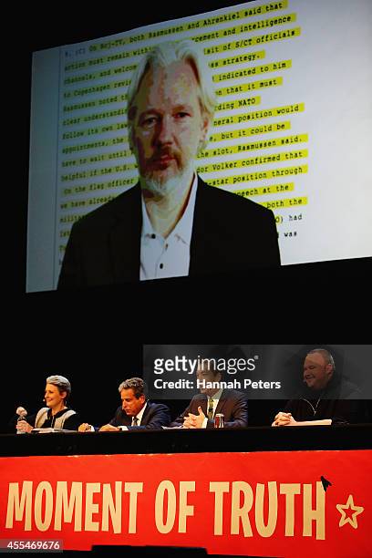 Julian Assange, Internet Party leader Laila Harre, Robert Amsterdam, Glenn Greenwald and Kim Dotcom discuss the revelations about New Zealand's mass...
