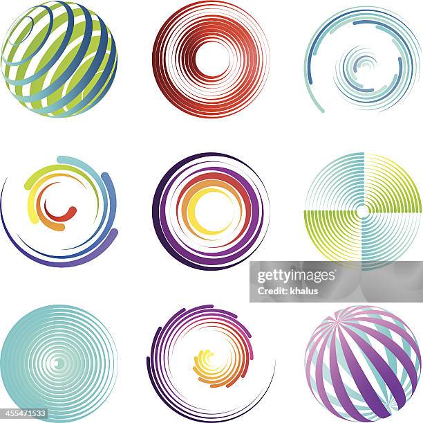 design elements | round set - predict the future clip art stock illustrations