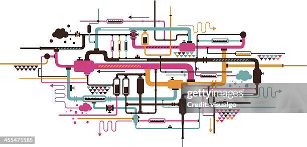 piping - pipeline stock illustrations