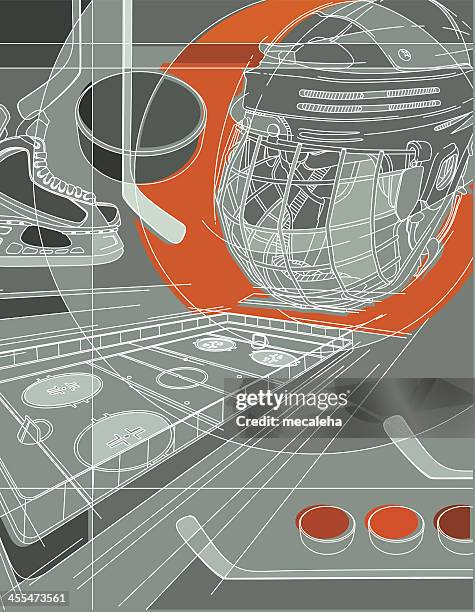 hockey-hintergrund - eishockey schläger stock-grafiken, -clipart, -cartoons und -symbole