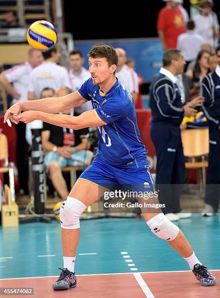 Nicolas Merechal of France during Round 2 of the FIVB Volleyball Mens World Championship match between Serbia and France at Atlas Arena on September...