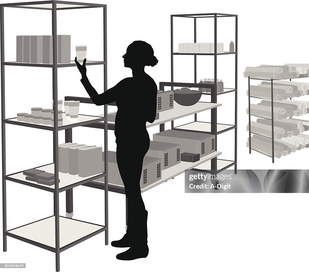 Storage Rack Silhouette Store Shelves Vector Silhouette High-Res Vector Graphic - Getty Images