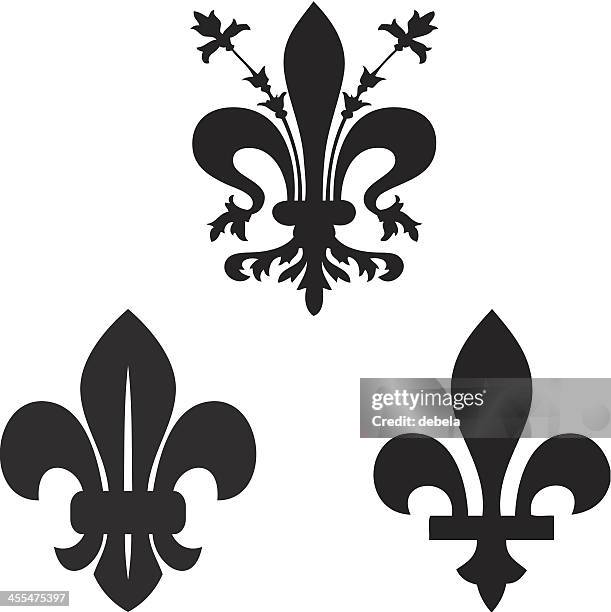 fleur de lis set - fleur de lys 幅插畫檔、美工圖案、卡通及圖標