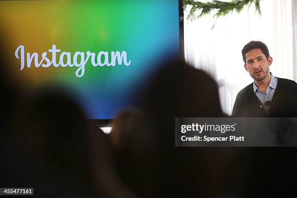 Instagram CEO Kevin Systrom speaks at a news conference where he intruduced Instagram Direct on December 12, 2013 in New York City. Instagram Direct...