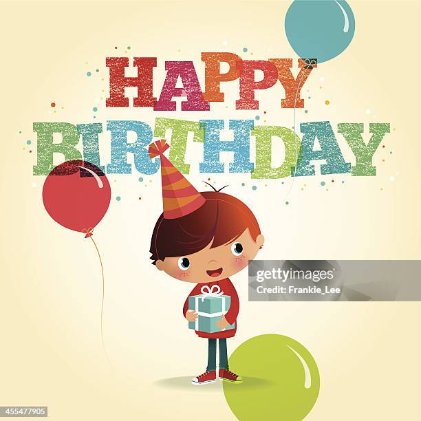 birthday boy - boys birthday stock illustrations