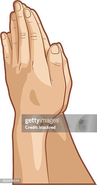 praying - praying hands stock illustrations