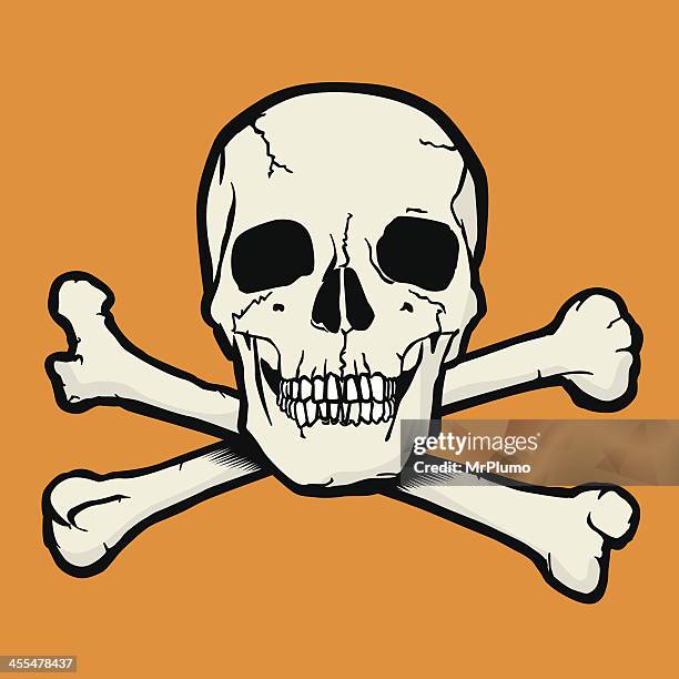 skull and crossbones - halloween skulls stock illustrations