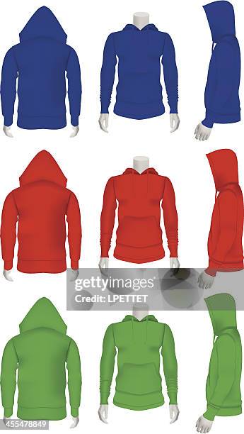 hoodie - vector illustration - comfortable clothes stock illustrations