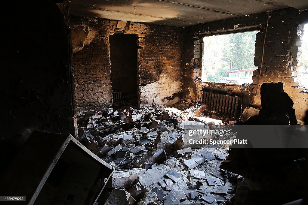 Residents Of Ilovaisk, Ukraine Residents Cope With Battered City As Fragile Cease Fire Remains