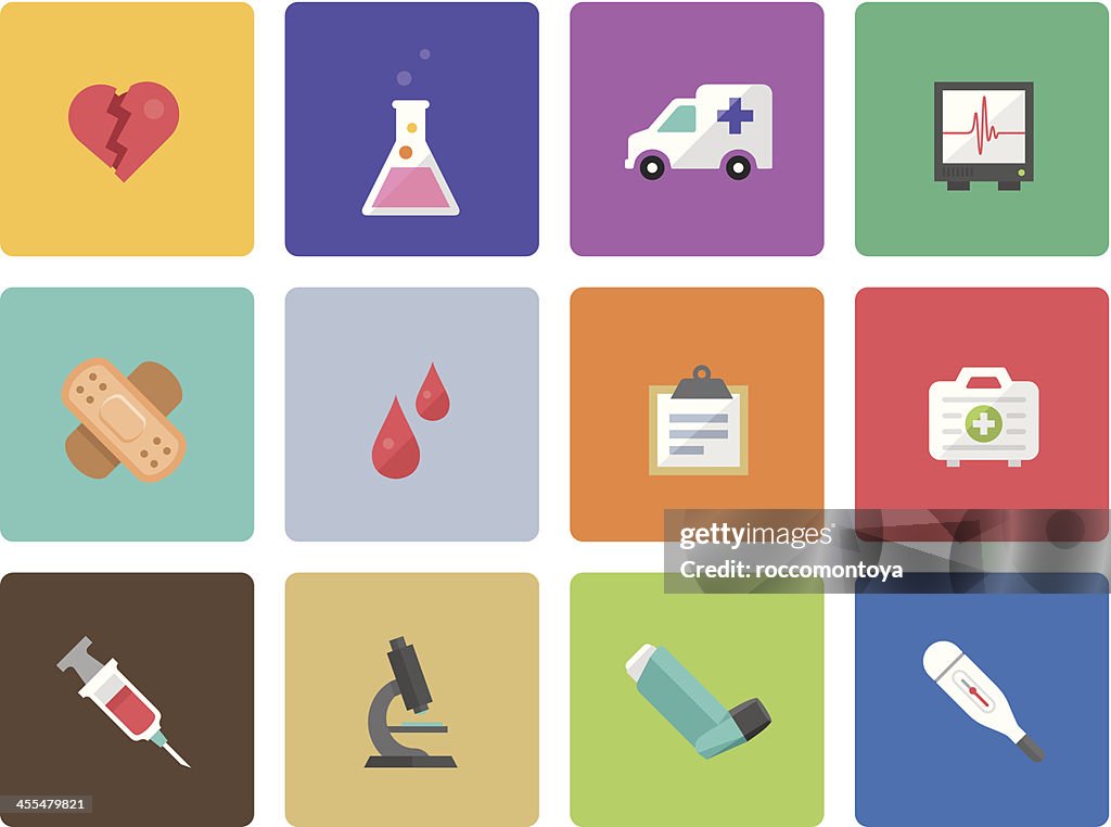 Icon Set, Medicine color