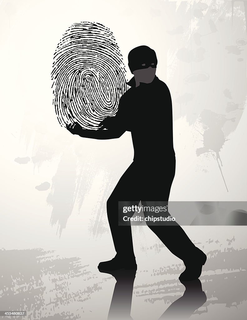 Fingerprint thief silhouette