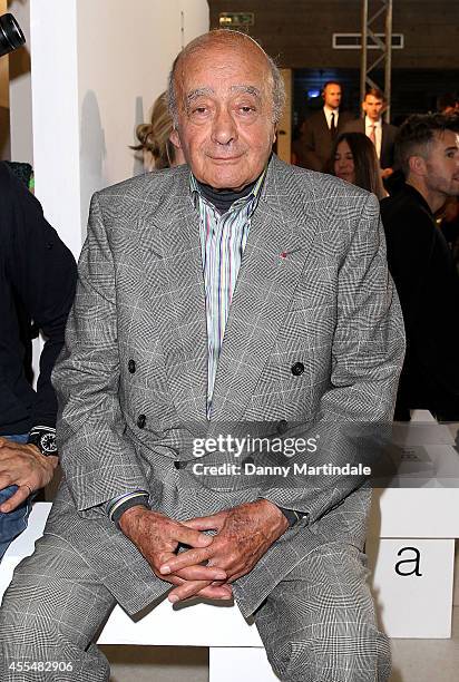 Mohamed Al Fayed attends the Issa show during London Fashion Week Spring Summer 2015 on September 15, 2014 in London, England.