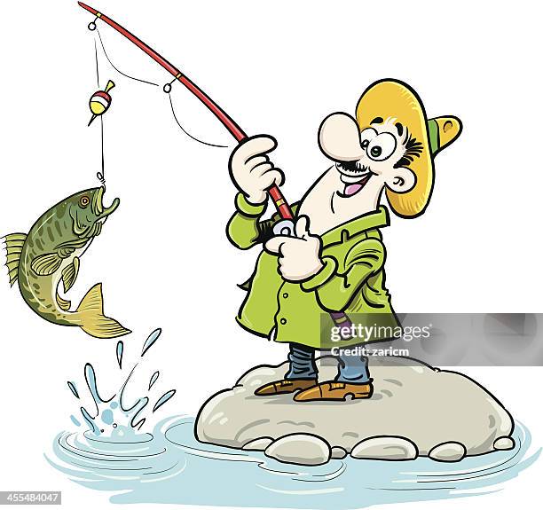 fisherman - carp stock illustrations