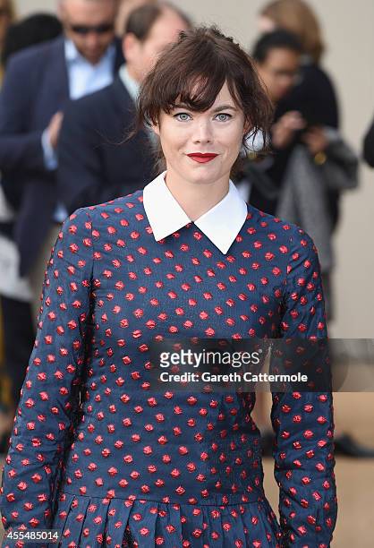 Jasmine Guinness attends the Burberry Womenswear SS15 show during London Fashion Week at Kensington Gardens on September 15, 2014 in London, England.
