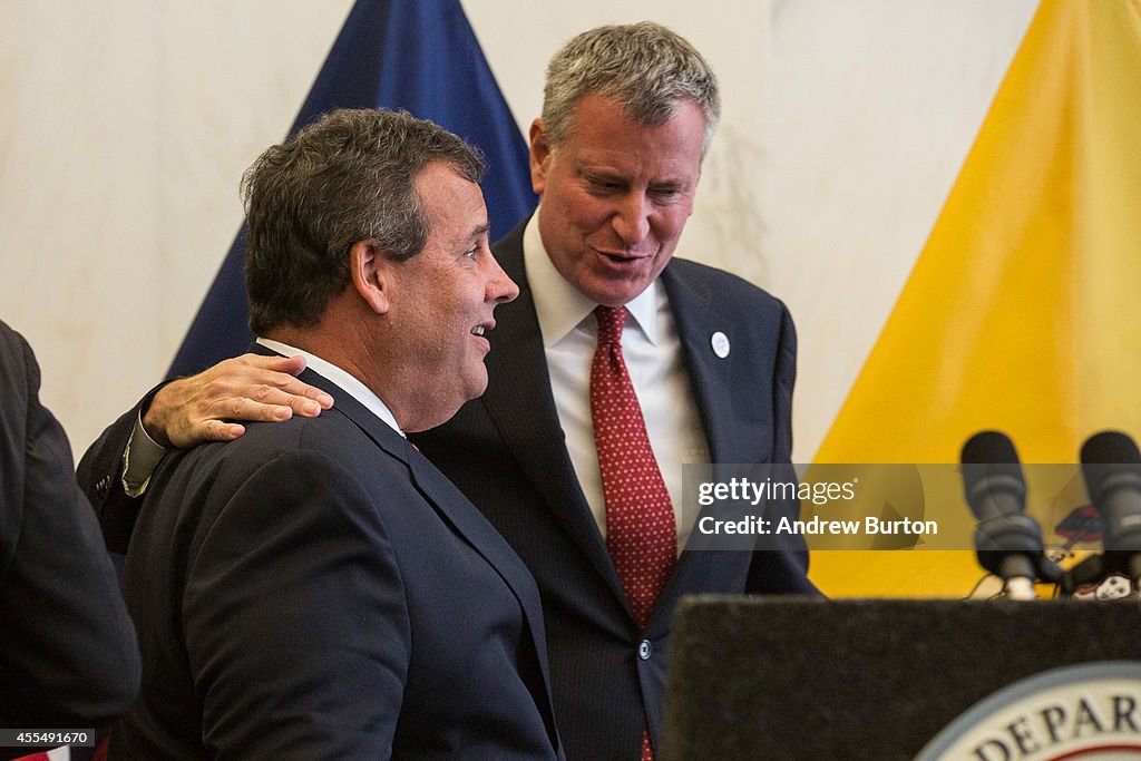 Cuomo, Christie, De Blasio, And Homeland Security Secretary Jeh Johnson Address Enhanced Security In NY/NJ Regions