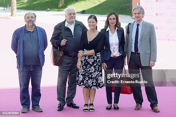 Producers Angelo Barbagallo, Alberto Tarallo, Raffaella Bonivento, Tinni Andreatta and Nils Hartmann attend the "Piccolo e Grande Schermo" Convention...