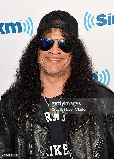 Musician Slash visits SiriusXM Studios on September 15, 2014 in New York City.