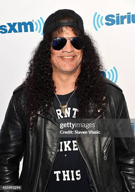 Musician Slash visits SiriusXM Studios on September 15, 2014 in New York City.