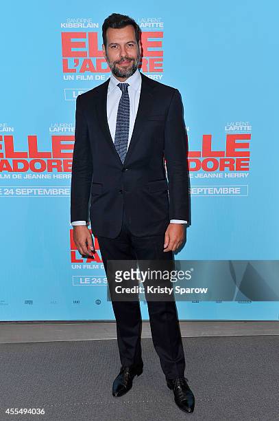 Laurent Lafitte attends the 'Elle l'adore' Paris Premiere at Cinema UGC Normandie on September 15, 2014 in Paris, France.