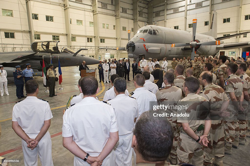 French Defense Minister Jean-Yves Le Drian's visit to Abu Dhabi