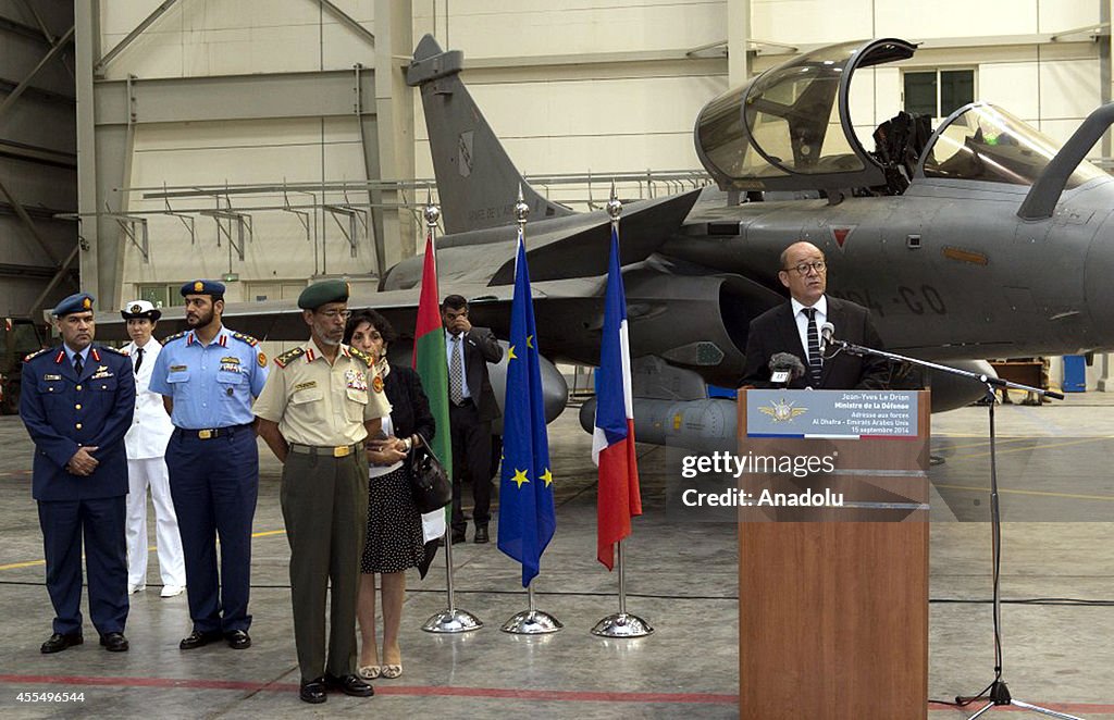 French Defense Minister Jean-Yves Le Drian's visit to Abu Dhabi