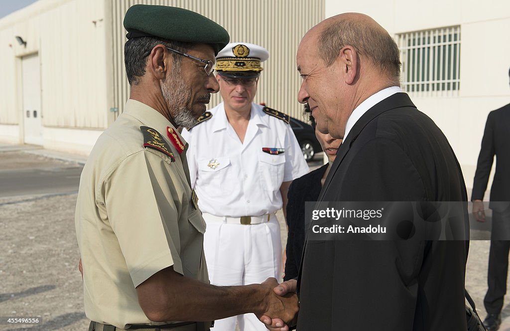 French Defense Minister Jean-Yves Le Drian's visit to Abu Dhabi