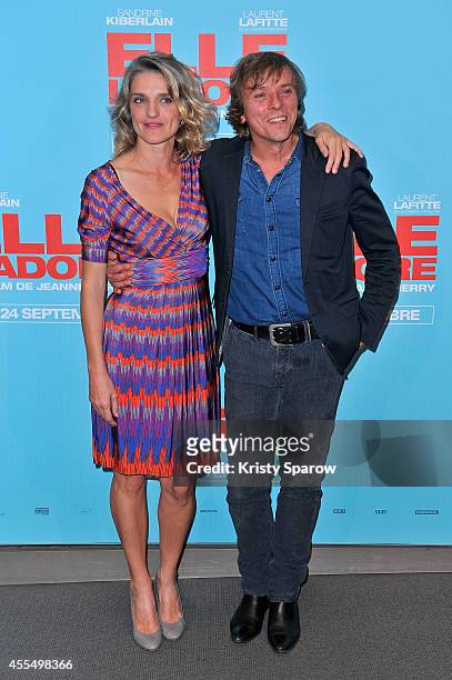 Olivia Cote and Pascal Demolon attend the 'Elle l'adore' Paris Premiere at Cinema UGC Normandie on September 15, 2014 in Paris, France.