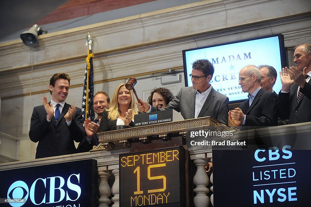 The Cast Of "Madame Secretary" Ring The New York Stock Exchange Closing Bell