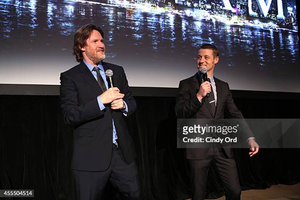 Donal Logue and Ben McKenzie speaks at the GOTHAM Series Premiere event on September 15, 2014 in New York City.