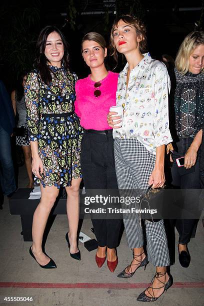 Daisy Lowe; Pixie Geldof and Alexa Chung attend the Erdem show during London Fashion Week Spring Summer 2015 at on September 15, 2014 in London,...