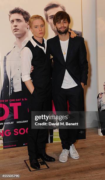 Freddie Fox and Douglas Booth poses at "The Riot Club" photocall at the BFI Southbank on September 15, 2014 in London, England.