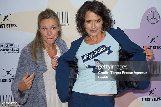 Ulrike Folkertz and Katharina Schnitzler attend the 'First Steps Award 2014' at Stage Theater on September 15, 2014 in Berlin, Germany.