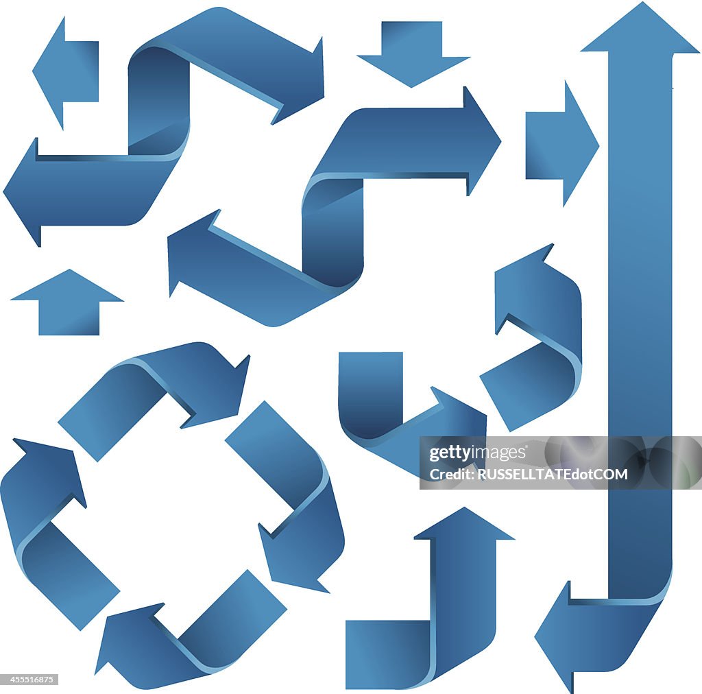 Blue Direction Pointers High-Res Vector Graphic - Getty Images