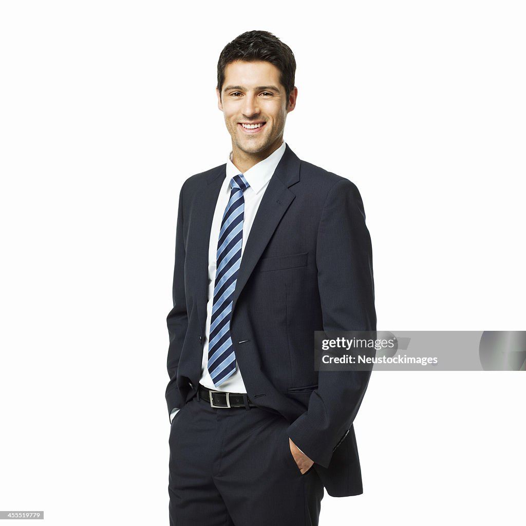 Portrait of a Handsome Young Businessman - Isolated