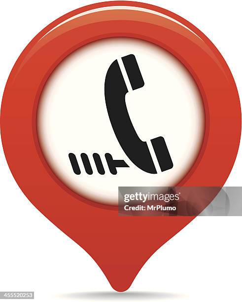 phone map pointer - it worker white background stock illustrations