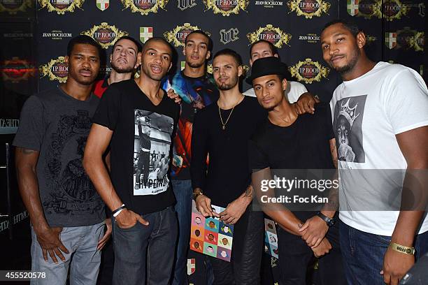 Mikael Gelabale, Vincent Porier, Nicolas Batum, Rudy Gobert, Evan Fournier, Edwin Jackson, Kim Tillie and Boris Diaw from the French Federation of...