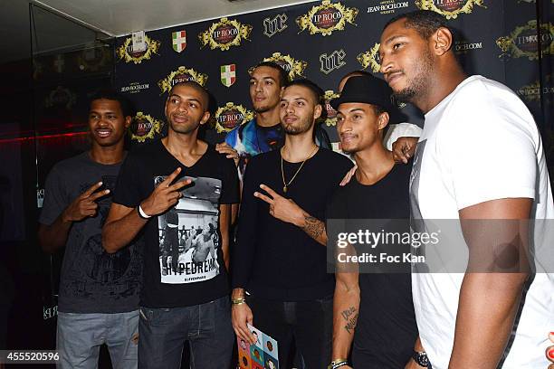 Mikael Gelabale, Vincent Porier, Nicolas Batum, Rudy Gobert, Evan Fournier, Edwin Jackson and Boris Diaw from the French Federation of Basketball...