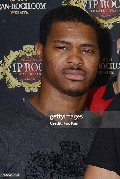 Mikael Gelabale from the French Federation of Basketball poses at the 'Official Basketball World Cup' Party - Photocall at VIP Room Paris on...