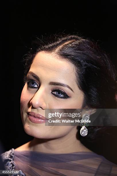 Celina Jaitly backstage at 'Uprising Of Love: A Benefit Concert For Global Equality' at the Gershwin Theatre on September 15, 2014 in New York City.