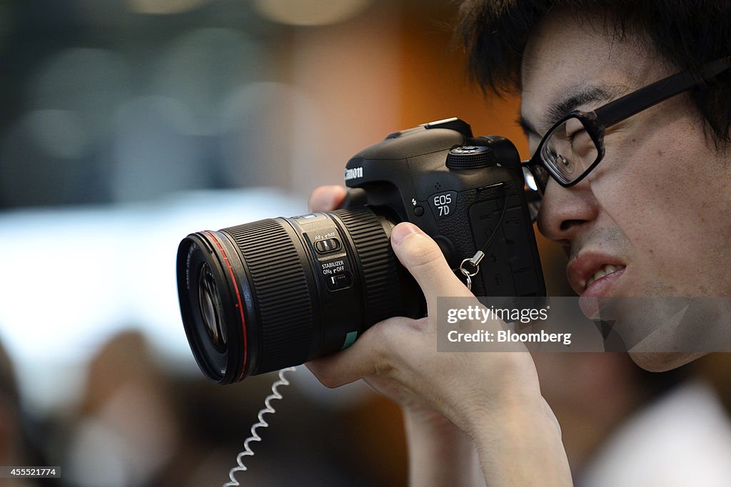 Canon Marketing Japan Inc. President Masami Kawasaki Unveils New Digital Cameras
