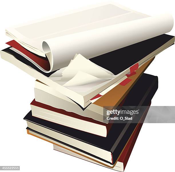Magazine Stack Vector Stack Of Magazines Vector Photos and Premium High Res Pictures - Getty ...
