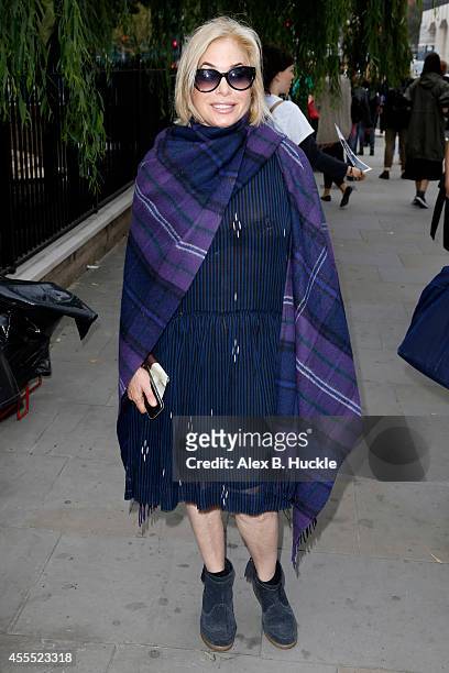 Brix Smith seen arriving at St Andrew Holbron for the Simone Rocha show on September 16, 2014 in London, England. Photo by Alex Huckle/GC Images)