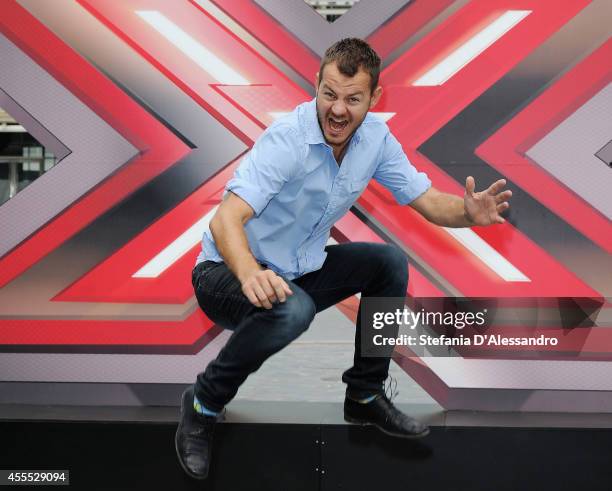 Alessandro Cattelan attends 'X Factor' photocall on September 16, 2014 in Milan, Italy.