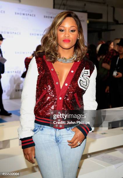 Rapper Eve attends the Ashish show during London Fashion Week Spring Summer 2015 on September 16, 2014 in London, England.