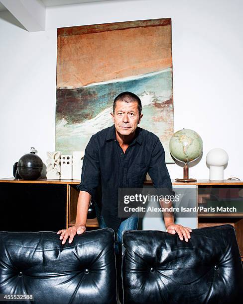 Writer Emmanuel Carrere is photographed for Paris Match on September 3, 2014 in Paris, France.