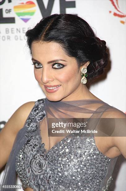 Celina Jaitly backstage at 'Uprising Of Love: A Benefit Concert For Global Equality' at the Gershwin Theatre on September 15, 2014 in New York City.