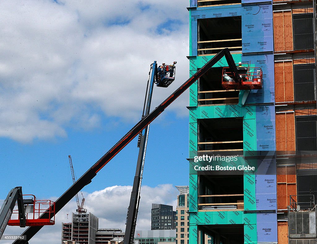 Construction Continues On Former Boston Herald Site