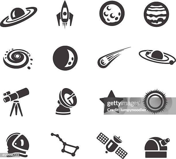 astronomy symbols - telescope stock illustrations