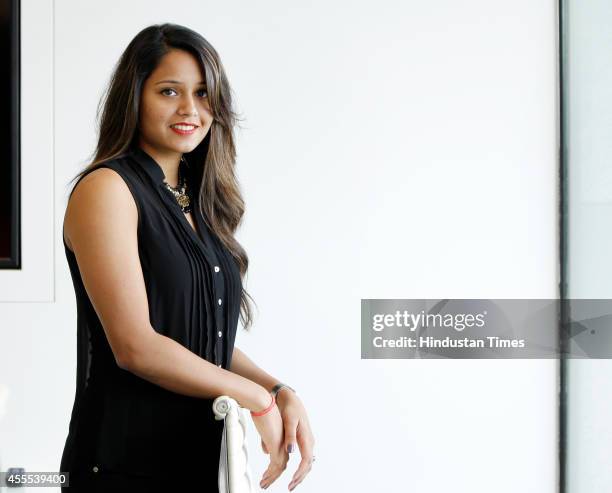 Squash player Dipika Pallikal poses for the profile shoot on September 10, 2014 in Mumbai, India.