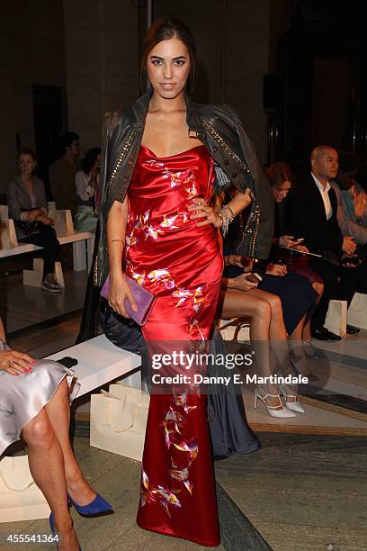 Amber Le Bon attends the Isabel Garcia show during London Fashion Week Spring Summer 2015 at on September 16, 2014 in London, England.